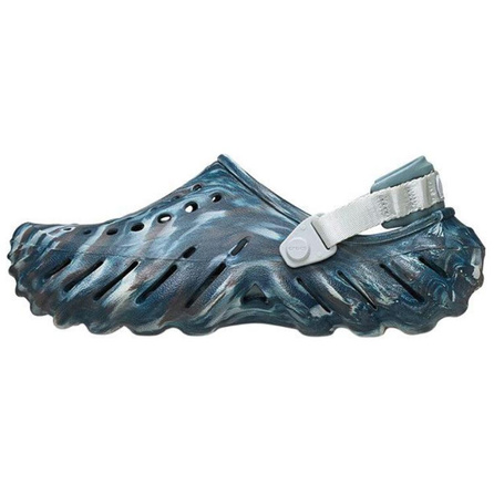 Crocs Echo Clog Marble Pattern Lightweight Breathable Clogs Unisex Navy Blue