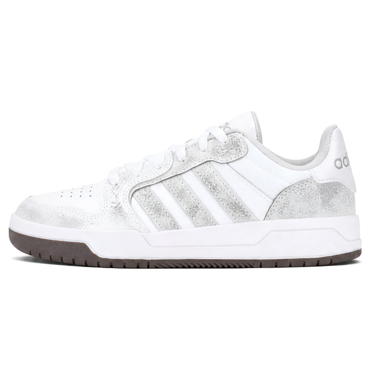 [Custom Sneakers] adidas ENTRAP Silver Dust Old Stripes Synthetic Leather Snowflake Mottled Aged Three Stripes Gum Retro Couple Casual Trendy Shoes Lightweight Low-Top Skate Shoes Unisex Silver Grey