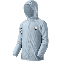 HIPANDA Cool Feeling Outdoor Breathable Hooded Jacket Sun Protection Clothing Unisex Сине-серый