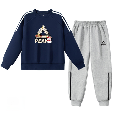 Peak Casual Sportswear Set Loose Comfortable Skin-Friendly 2-Piece Kids'