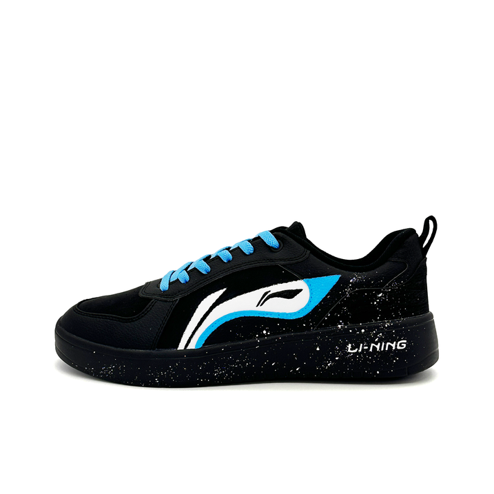 LiNing Suisui Blue Arc Crack Sky Simple Atmospheric Casual Trendy Fashion Versatile Retro Campus School Style Personalized Comfortable Wear-Resistant Breathable Height Increase Low-Top Skate Shoes Men's Black