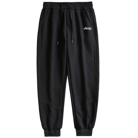Jeep Solid Color Casual Cuffed Sweatpants Knit Joggers Men's