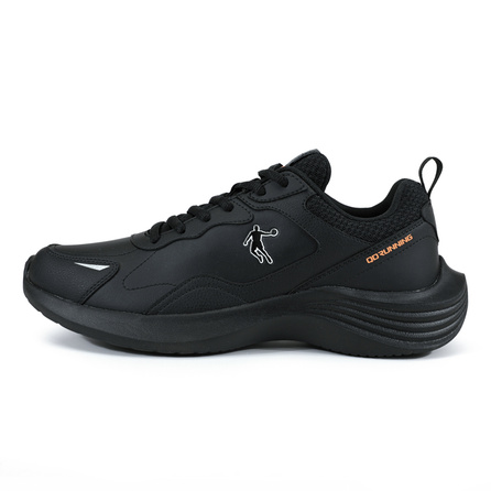 QIAODAN Breathable Lightweight Low Top Casual Running Shoes Men's Black Orange