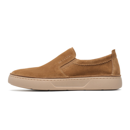 C°BANNER Cow Split Leather Outdoor Comfortable Versatile Lightweight Casual Shoes Men's Camel