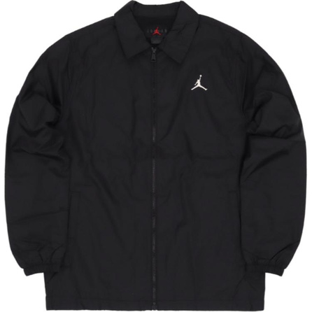 Jordan Letter Print Notch Lapel Zip Long-Sleeve Jacket Men's Black