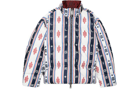Clot X Tommy Hilfiger CLOT Co branded Model Down Jackets Unisex Dark Red Color 0K4
