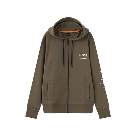 HUGO BOSS Graphic-print Zip-up Hoodie