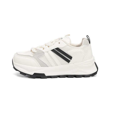 RENBEN Casual Shoes Unisex Low-Top White Black