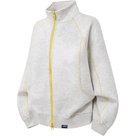 MostwantedLab Exposed Stitching Design Sense Stand Collar Casual Cardigan Sweatshirt Jacket Men's