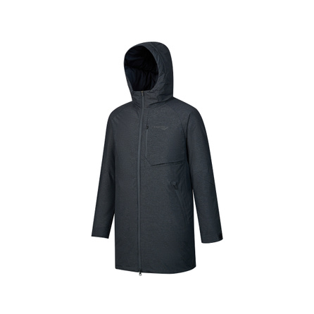 Saucony Urban Commute Woven Mid-Length Hooded Zipper Long Sleeve Down Jackets Men's Jet Black