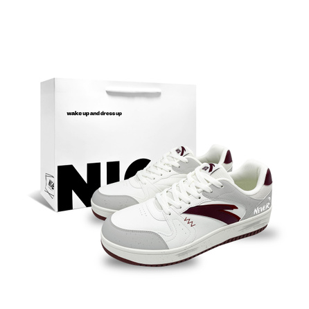 Custom SneakersAnta Origin 'Crimson Shadow R' Retro Collegiate Youthful High Street Trendy Versatile Tie-Dye Hand-Painted Distressed Cushioning Breathable Anti-Slip Low-Top Skate Shoes Unisex Red Grey