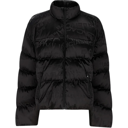 Balenciaga FW25 All-Over Logo Zip-Up Long Sleeve Down Jacket Regular Fit Men's