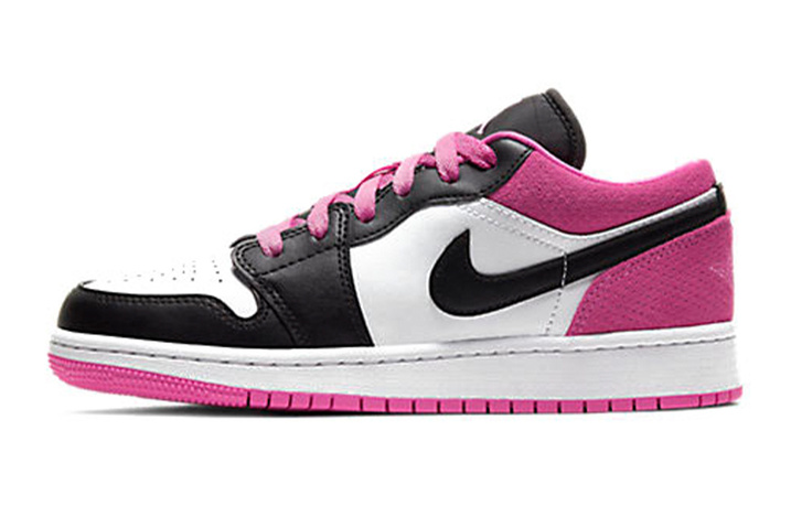 Jordan 1 Low Black Active Fuchsia GS