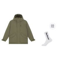 New Balance Sports Lifestyle Series Fashionable Barn-Style Warm Cargo Parka Men's Army Green Армейский зеленый + подарки
