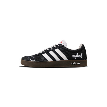 Custom Sneakersadidas Vl Court Classic Shark Trace Comfortable Low-Top German Training Shoes Unisex Black-White