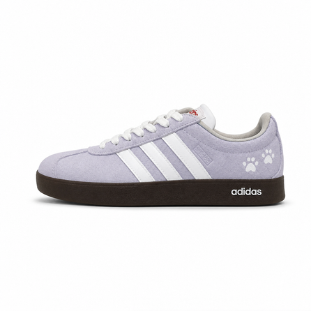 Custom Sneakersadidas VL COURT 2.0 Dream Taro Purple Suede Iris Purple Cat Paw Grape Versatile Wrapping Anti-Slip Wear-Resistant Low-Top German Training Shoes Unisex Purple