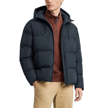 Skechers FW26 Long Sleeve Hooded Zip Skin-Friendly Soft Comfortable Water-Repellent Windproof Warm Down Jacket Men's
