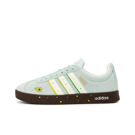 [Custom Sneakers] adidas Vl Court Classic Casual Vibe Versatile Sweet Girl Gentle Style Fresh Niche Pattern Couple Support Breathable Low-Top German Training Shoes Unisex Green