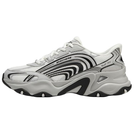 Skechers D'LITES 5.0 Comfortable Fit Panda Shoes 5th Gen Sound Wave Series Anti-Slip Breathable Dad Shoes Men's White Black