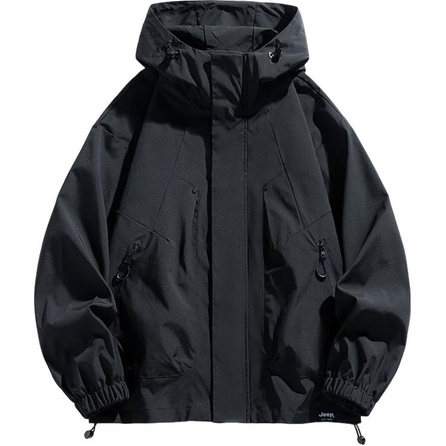 Jeep Lifestyle Outdoor Hiking Trekking Water-Repellent Windproof Loose Structured American Vintage Workwear Casual Genderless Commute Comfortable Hooded Jacket Unisex