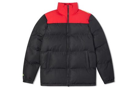 Converse Puffer Jacket Men's Red Black Multicolor
