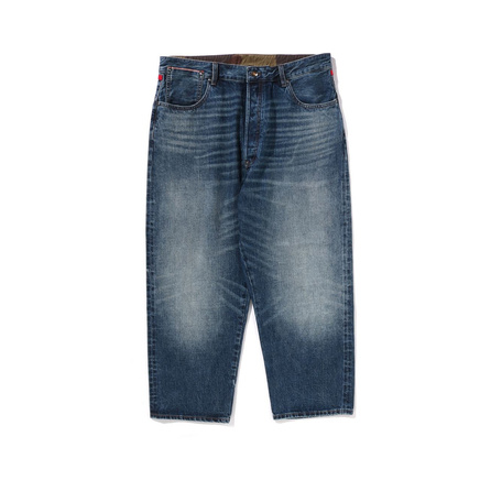 A BATHING APE SS25 Ape Head Logo Embroidered Cat Whisker Wash Jeans Men's