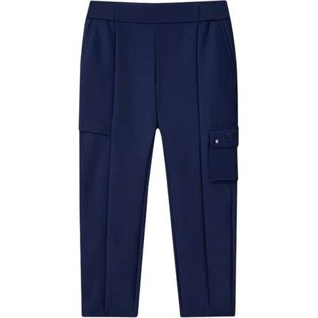 Kids FILA KIDS Knit Sweatpants WHITE LINE Series Comfort Casual Simple Dark Navy Blue