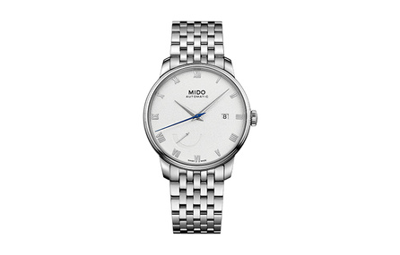 MIDO Baroncelli Series Automatic Mechanical Movement 30M Water Resistant Men's Watch Swiss Made 40mm White Dial Stainless Steel Case Stainless Steel Bracelet