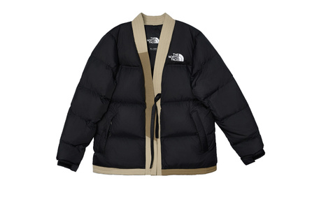 Custom Apparel THE NORTH FACE 1996 Series 811 Made Sheepskin Scroll Windproof Long Sleeve Down Jacket Unisex Black