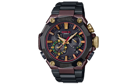 CASIO MR-G Series 200m Water Resistant Quartz Movement Titanium Strap Japanese Korean Watch Men's Watch Black Dial