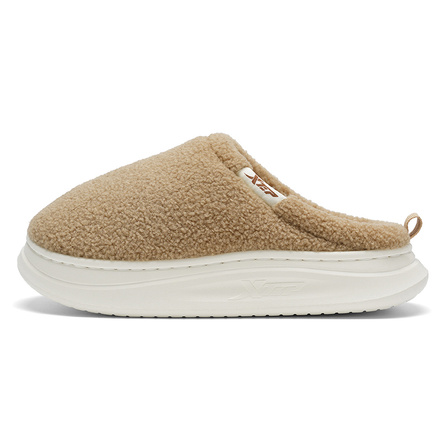 Xtep Casual Comfortable Versatile Warm Fleece-Lined Home Commute Cotton Shoes EVA Toe Cap Slippers Men's
