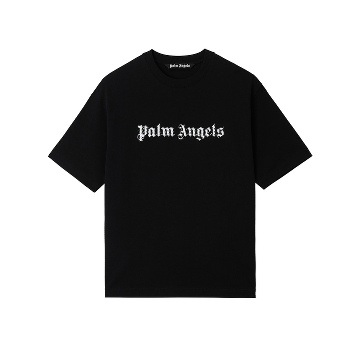 PALM ANGELS SS26 American Street Classic Logo Patch Embroidery Design Relaxed High-End Fashion Trendy Light Luxury Versatile Comfortable Short-Sleeve T-Shirt Unisex