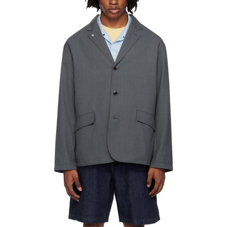 nanamica Solid Color Single-Breasted Long Sleeve Jacket Coat Men's Gray
