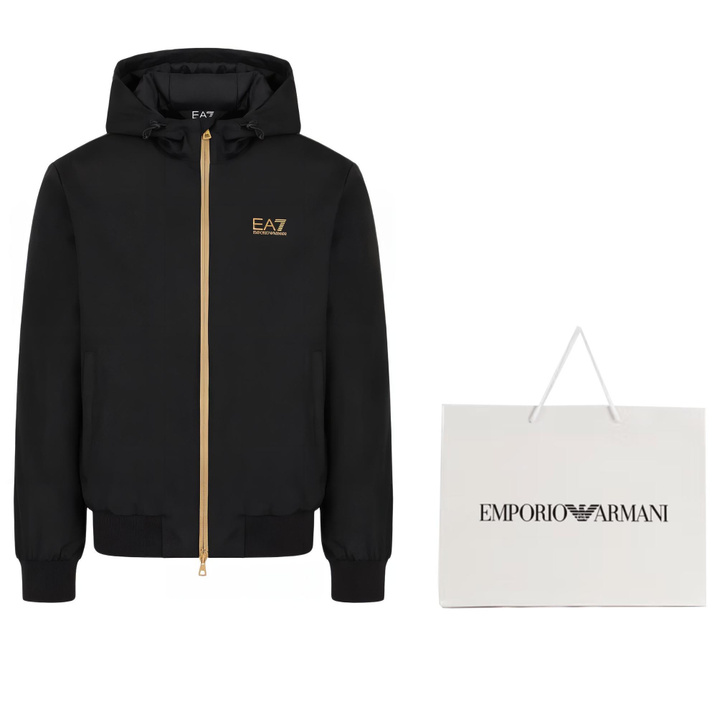 EMPORIO ARMANI Logo Printed Zipped Jacket