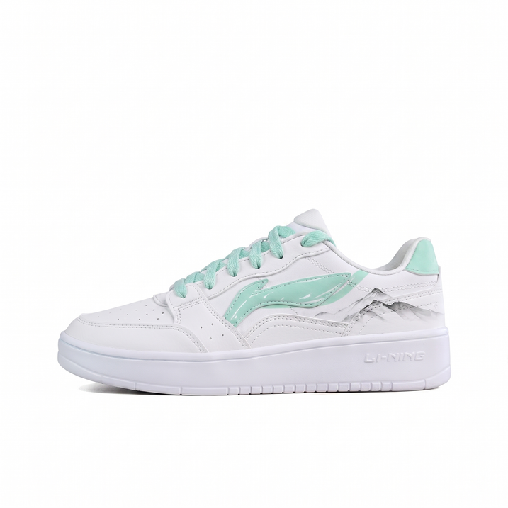 Custom SneakersLiNing Yuanbao Water Mist Green Mountain Chinese Style Versatile Simple Summer Refreshing Premium Cool Wear-Resistant Lightweight Breathable Low-Top Skate Shoes Unisex Green