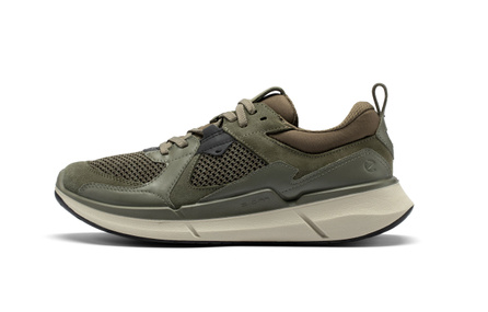 ecco SS26 BIOM 2.2 Series Cow Split Leather Fabric Outdoor Simple Comfort Fashion Low-Top Casual Shoes Men's Green 830774