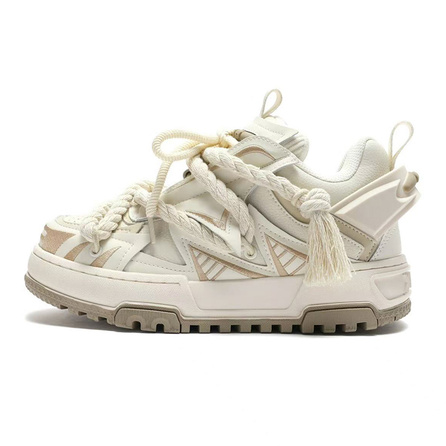 X·LUN Platinum Series Fashion Versatile Retro Warm Slip-Resistant Platform Low-Top Sneakers Unisex Beige