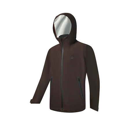 FILA Fitness Fashion Outdoor Versatile Detachable Waterproof Warm Two-Piece Hiking Jacket Men's Black