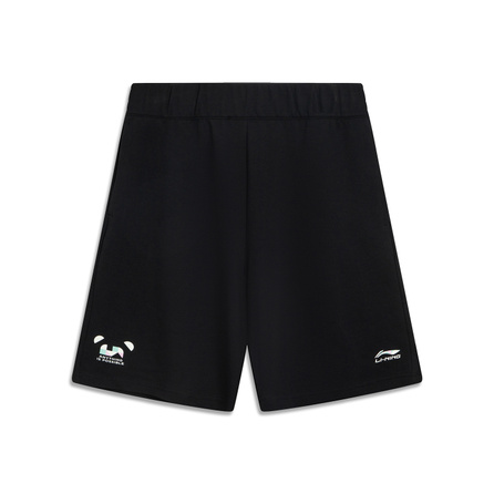 LiNing Sport Life Series Life Versatile Brand Logo Letter Print Knit Casual Shorts Men's Black