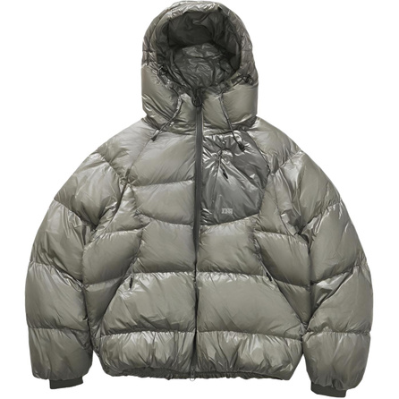 NOTHOMME Chasing Light Outdoor 800 Fill Power Zip 90% White Duck Down Windproof Water-Repellent Quilted Hooded Warm Loose Down Jacket Unisex