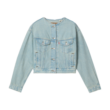 Levi's Relaxed Short Style Casual Design Street Style Denim Jacket Unisex