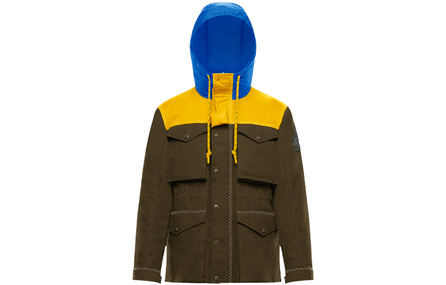MONCLER GENIUS x JW Anderson Collection SS21 Two-Tone Hooded Long Sleeve Jacket Unisex Army Green