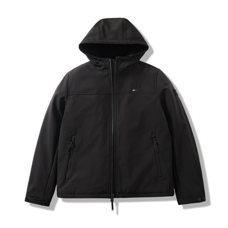 Tommy Hilfiger Business Casual Hooded Zip-Up Jacket Outdoor Windproof Waterproof Warm Coat Men's
