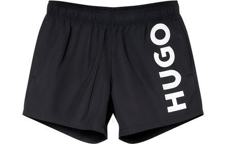 HUGO BOSS SS22 Logo Letter Print Elastic Waist Casual Shorts Men's Black