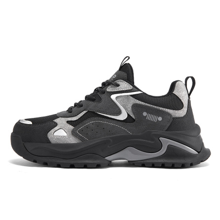 JEEP SPIRIT Chunky Sneakers Men Low-Top Black