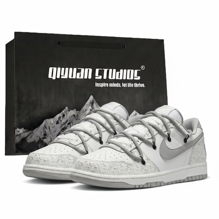 [Custom Sneakers] Nike Big Marble Leather Synthetic Leather Simple Versatile Youth Campus Hand-Painted Splatter Trendy Hip-Hop Graffiti Gift Bag Wear-Resistant Low-Top Sneakers Unisex