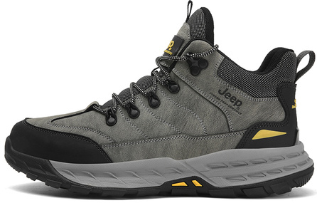 Jeep Hiking / Trekking Shoes Men Mid-Top Gray