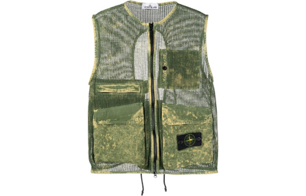 STONE ISLAND Vests Men Green