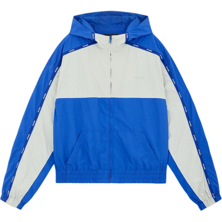 WE11DONE SS26 Zipper Hoodie Drop Shoulder Long-Sleeve Contrast Color Block Jacket Unisex