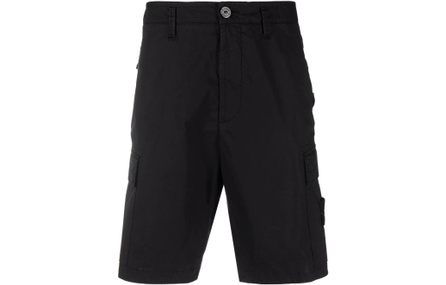 STONE ISLAND Logo Patch Mid Rise Cargo Shorts